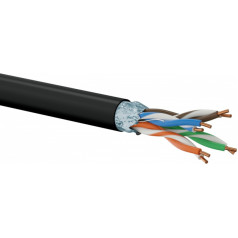 A-LAN network cable, wire, external dry, 100% copper kif5out305 (ftp; 305m; cat. 5e; black color)