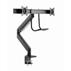 Gembird desk adjustable arm/holder for 2 monitors 17-32, Vesa 100x100mm, up to 8 kg