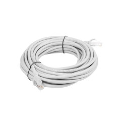 Lanberg kabelis pcf5-10cc-1000-s (rj45 - rj45 ; 10m; pelēka krāsa)