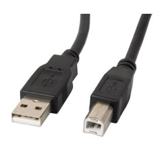 Lanberg cable usb-a -> usb-b m/m 0.5m (black) ca-usba-10cc-0005-bk