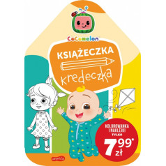 Cocomelon krāsojamā lapa. krītiņu grāmata