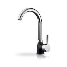 Pyramis Bello Duo kitchen faucet 090927138 black granite (speckled black, stainless steel)