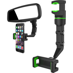 GoodBuy Adjustable car rearview mirror holder for smartphone green