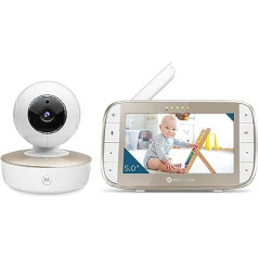 Motorola Baby Monitor VM50G 5 Inch - Night Vision - Temperature Meter - Camera - 2000 mAh Battery - Remote Pan, Tilt and Digital Zoom