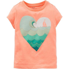 Carter's Baby Girl's Sailboat T-krekls - oranžs - 3 mēneši