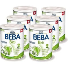 BEBA 2 Bio Folgemilch, Folgemilch nach dem 6. Monat (6 x 800 g)