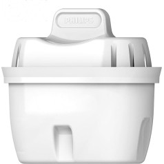 Philips Water Wasserfilter-Kartuschen, 6er-Pack, Brita-kompatibel, reduziert MIKROPLASTIK, CHLOR, KALK, SCHWERMETALLE