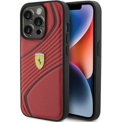 Ferrari Twist Metal Logo Back Case Aizsargapvalks Priekš Apple iPhone 15 Pro