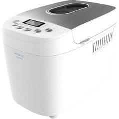 Cecotec Bread&Co 1500 PerfectCook Bread Maker 850 W, 1.5 kg, 15 Programmes, 15 Programmable Hours, 2 Resistors, Dishwasher Safe Tray, Recipe Book