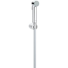 GROHE Tempesta F Trigger Spray 30 Wall Mount Set (1 Jet Type, Anti-Limescale System, with Flow Limiter), Chrome, 26352000