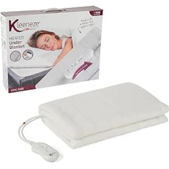 Kleeneze KL1286STK Elektriski Apsildāms Zem segas 3 Siltuma iestatījumi Drošas drošības spraudnis Mazgājams mašīnā 70W King Cream King Size