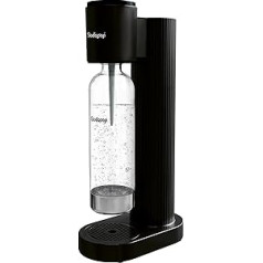 Sodapop Cooper Water Carbonator Black Including 1x PET Bottle, Stylish and Space-Saving, Height 44.9 cm