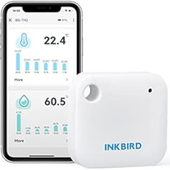 Inkbird WiFi termometrs higrometrs IBS-TH3, iekštelpu temperatūras mitrums vīna pagrabā, siltumnīcā, garāžā