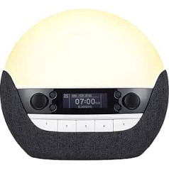 Lumie Bodyclock Luxe 750DAB gaismas modinātājs, DAB radio, Bluetooth skaļrunis un zema zilā gaisma gulēšanai