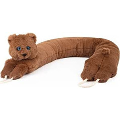 MAGZO Decorative Bear Draught Excluder 93cm Polyester Draught Excluder Fabric Cold Noise Reduction Draught Excluder Brown