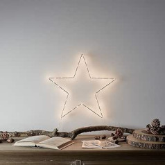 Lights4fun Rose Gold, ar baterijām darbināms Osby Star ar mikro LED un taimeri