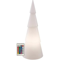 8 sezonu dizains Shining Tree 3D LED Weihnachtsbaum rund (100 cm, weiß) mit Farbwechsler (15 Farben), inkl. Leuchtmittel, XXL beleuchteter Tannenbaum, Weihnachts-Deko, Winter-Deko, für außen + innen