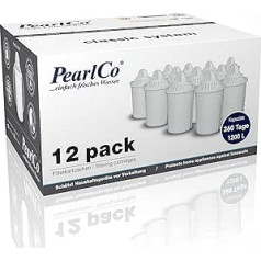 PearlCo - Classic Pack 12 Filterkartuschen - pagājis Brita Classic