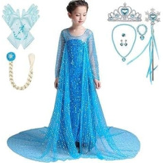 Lito Angels meitenes princese Elsa Frozen snow princeses kleita dzimšanas dienas kostīms Ziemassvētku Helovīna ballīte grezna kleita karnevāla cosplay