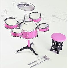 Children's Jazz Drum Set Percussion Instrument Children's Musical Instruments Set Education Percussion Music Stimulates Children's Creativity Drum Set Suitable for Boys and Girls Aged 3-4