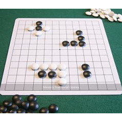 Go Masters - Entry-Level Go Set - Dual Sided Plastic Board (13x13 and 9x9), Plastic Stones