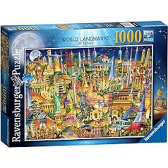 Ravensburger 19843. gada pasaules ievērojamākie nakts puzle — 1000 gabali