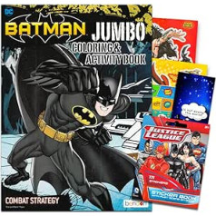 DC Studios Justice League Batman Colouring Book Set with Batman Stickers and Specialities, Separately Licensed GWW Reward Sticker