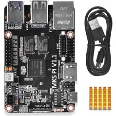 KOOKYE 3D printera daļas MKS PI plate ar četrkodolu 64 bitu SOC borta darbību, kurā darbojas Klipper un ClipperScreen, kas paredzēts Voron VS Raspberry Pi RasPi RPI