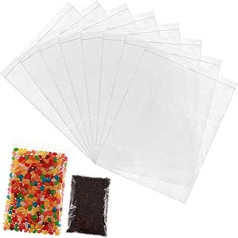 15.2x22.9 cm wiederverschließbare, transparente Polybeutel mit Reißverschluss, 500 Stück, wiederverschließbare Kunststoffbeutel mit Reißverschluss zum Verpacken von Geschenken, 4.7 mm dick, 500 Karat