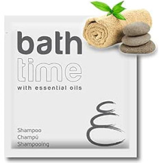 GPQ — BATH TIME šampūns 400 vienības x 8 g viesnīcu aprīkojums ar kondicionieri, bez parabēniem viesnīcām, lauku mājām, dzīvokļiem, kruīza kuģiem, AirBnB, pansiju u.c.