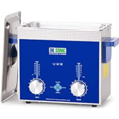 DK SONIC ultraskaņas tīrītājs — ultraskaņas juvelierizstrādājumu tīrītājs, ultraskaņas laboratorija, zobārstniecības instruments, karburators, pistole, detaļas, uzgaļu tīrīšanas mašīna ar kodētu taimeri un sildīšanu (0,65 gal-3 l)