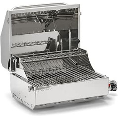 Camco Kuuma 58155 Gasgrill aus hochwertigem Edelstahl, mit Regler, kompakt, tragbar, perfekt für Boote, Heckklappe und mehr – Stow N Go 548,6 cm