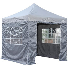 All Seasons 2.5m x 2.5m Heavy Duty Fully Waterproof Pop Up Gazebo with 4 Side Panels