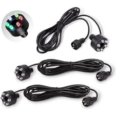 CLGarden Set of 3 LED Ring Multicolour for LED Fountain Set Multicoloured Lighting