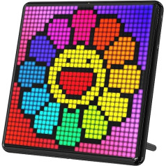 divoom LED Panel Retro RGB LED displeja sienas gaismas uzvalks LED gaismas joslai, DIY Pixel Art Animation, Smart App Control, daudzfunkcionāli spēļu dekorēšanas piederumi personālajam datoram un spēļu istabas sienas uzstādīšanai