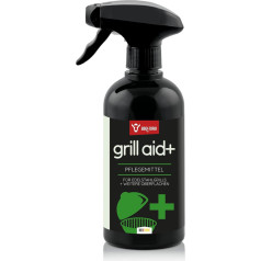 BBQ-Toro Grill aid+ Care Spray | 500 ml | Grila kopšana čuguna un nerūsējošā tērauda virsmām | Nerūsējošā tērauda kopšana gāzei, elektriskās plītis, tējkannas grils vai nerūsējošā tērauda grils, čuguna kopšanas aerosols