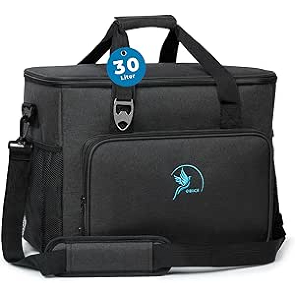 Obics Kühltasche klein 20L & Gross 30L, Kühlbox faltbar mit Flaschenöffner Lunchtasche Herren - langlebig Dank wasserdichtem PEVA-Material, praktische Fächeraufteilung & bleibt mindestens 6h kühl