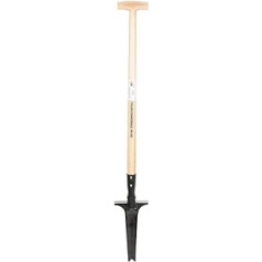 SHW-FIRE 59006 Profi Weed Cutter, Hand-Forged, with T-Handle, Ash Wood Handle, with Tread, 105 cm