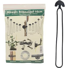 Mowein 30 Flash Ties 16 cm - Plant Ties for Horticulture and Household | Cable Ties | Hose Ties | Universal Rubber Binding | Pack of 30 | UV-Resistant and Elastic | Resealable