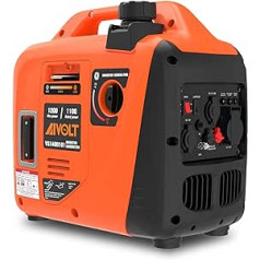 AIVOLT 1200 W Benzin-Generator, tragbarer, leiser Wechselrichter, Generator für Zuhause, Camping, Wohnwagen mit UK-Steckdosen, reine Sinuswelle, super leicht