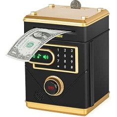 Ltteaoy Money Box for Children 3-12 Years, Electronic Money Box with Touch Screen, Password Piggy Bank Piggy Bank Children, Gift for Children