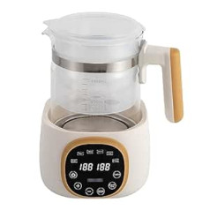 Pudeles sildītājs zīdaiņu tējkanna ar temperatūras iestatīšanu 72 stundu termostats Pudeļu gatavotājs Bērnu pārtikas sildītājs zīdaiņu ēdienam Tēja Kafija 1,3 l tējkanna bērnu pārtikai
