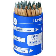 LYRA 1813360 Ferby Graphite apaļa skārda ar 36 krāsainiem zīmuļiem, grafīts