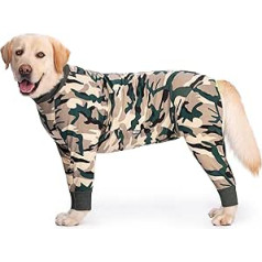BT Bear Large Dog Drēbes Onesie Protect Joints Pet Pidžamas Suņu kombinezons vidēji lieliem suņiem (7XL, balts kamuflāža)
