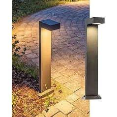 SLV QUADRASYL | Design Außen-Standleuchte, Außenbeleuchtung, Outdoor LED Wege-Leuchte, Weg-Beleuchtung, Garten-Lampe, Gartenbeleuchtung | GX53, eckig, IP44, antrazits, 22,5 x 19 x 75 cm