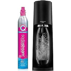 SodaStream Terra dzirkstošā ūdens automāts (melns) ar CO2 un DWS pudeli