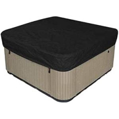 Haofy Square Outdoor Hot Tub Cover, Waterproof, Sunproof, 90.9 x 90.9 x 11.8 Inches (Black)