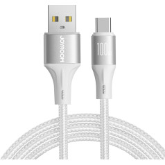 USB-A kabelis — USB-C ātra pārsūtīšana 100 W Light-Speed Series 1,2 m balts