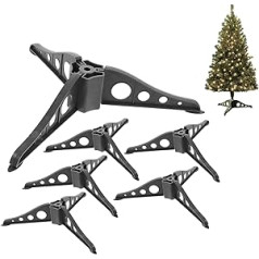 HEALLILY Pack of 6 Christmas Tree Stands Artificial Tree Replacement Stand Base Stand Holder for Artificial Christmas Tree Outdoor Black