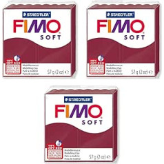 FIMO Weiche Polymer-Modelliermasse, für den Ofen, 57 g, 3 Stück